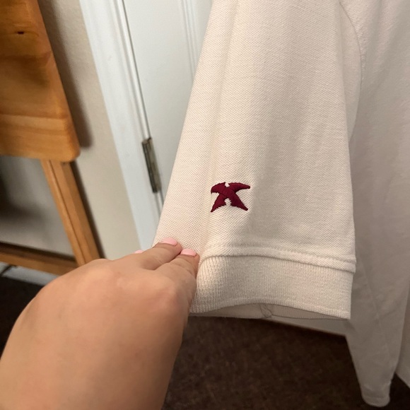 A&M White Polo Shirt with Maroon Embroidery - Picture 2 of 3